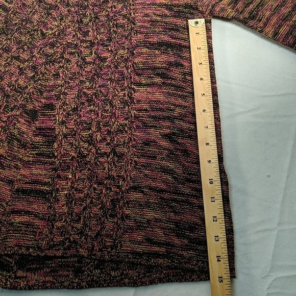 Studio Works Petite Knit Sweater 3/4 Sleeves Multicolor Womens PM M Medium - Picture 11 of 12